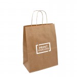 Ribbed kraft bags with twisted handles 32+13x28