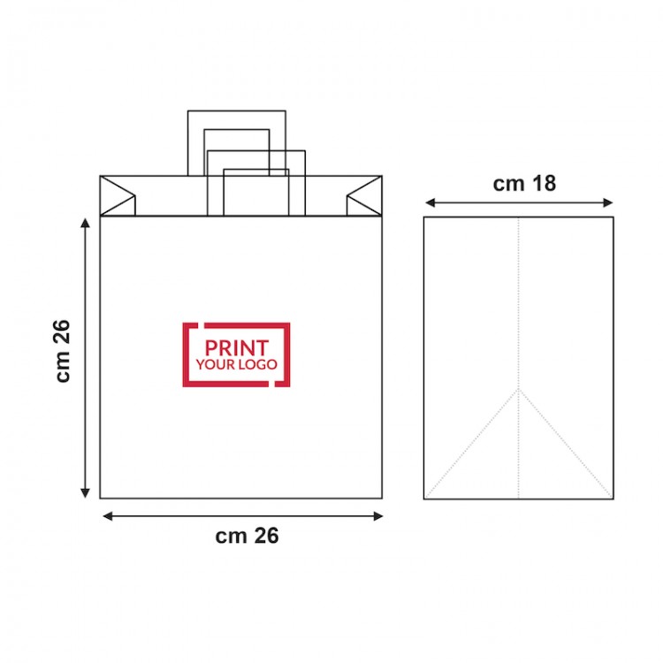 Bolsas de papel para llevar 26+18x26