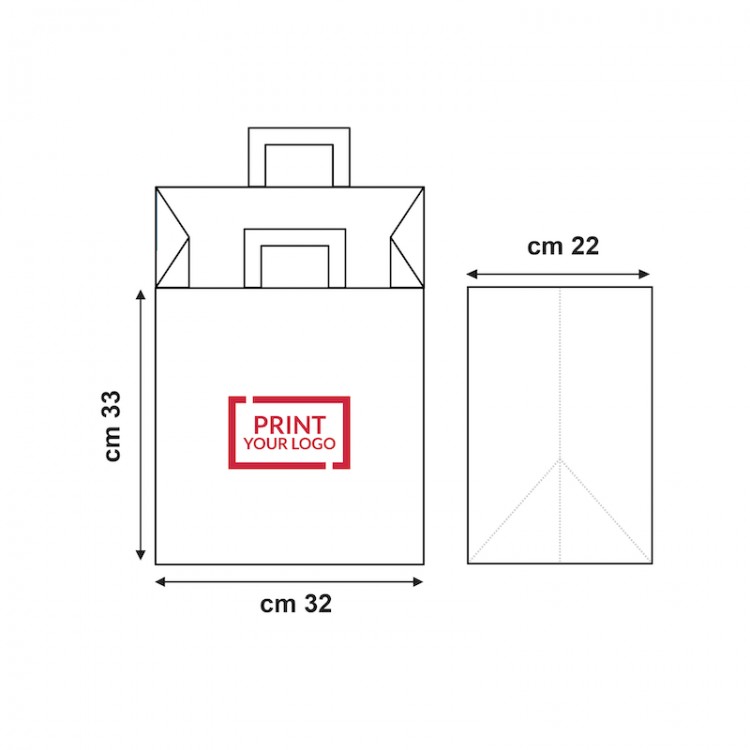 Sacos de papel para take-away 32+22x33