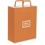 Shopper carta personalizzate con stampa inclusa su entrambi i lati, realizzate in carta kraft bianca eco-friendly