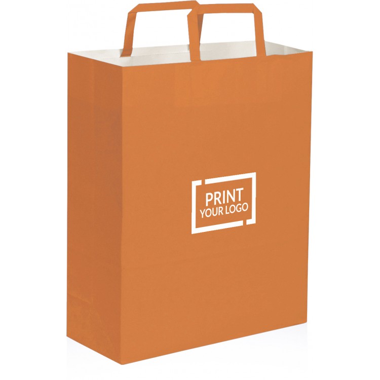 Shopper carta personalizzate con stampa inclusa su entrambi i lati, realizzate in carta kraft bianca eco-friendly