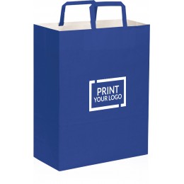 Colored paper bags with flat handles 32+17x43