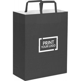 Colored paper bags with flat handles 45+15x48