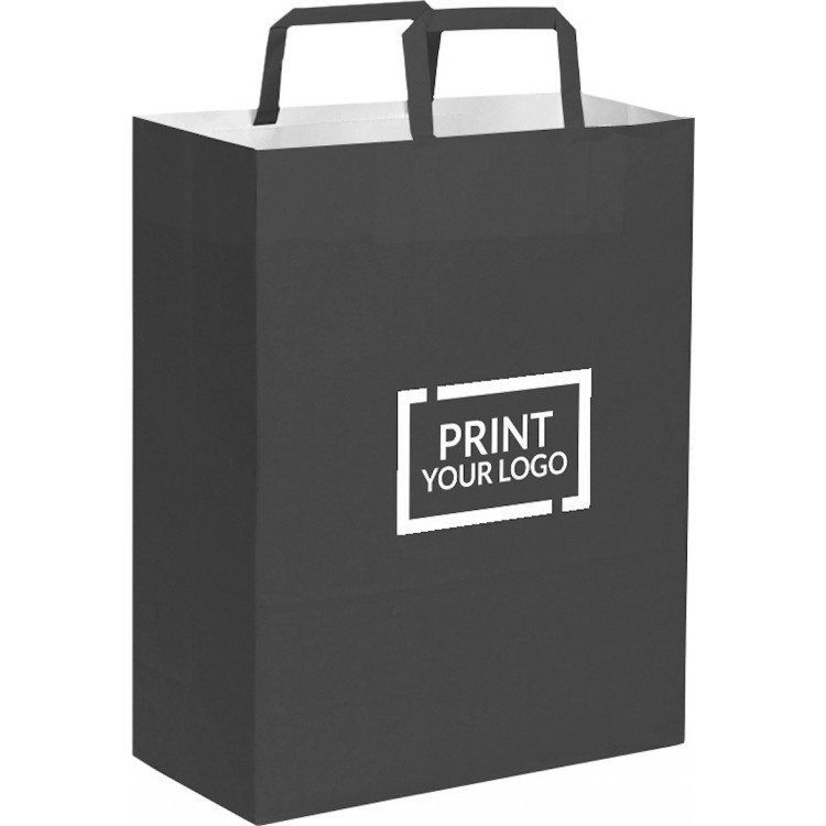 Shopper carta personalizzate con stampa inclusa su entrambi i lati, realizzate in carta kraft bianca eco-friendly