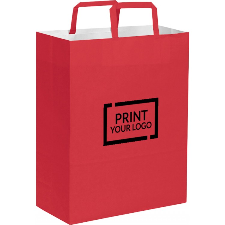 Shopper carta personalizzate con stampa inclusa su entrambi i lati, realizzate in carta kraft bianca eco-friendly