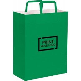 Colored paper bags with flat handles 22+10x29