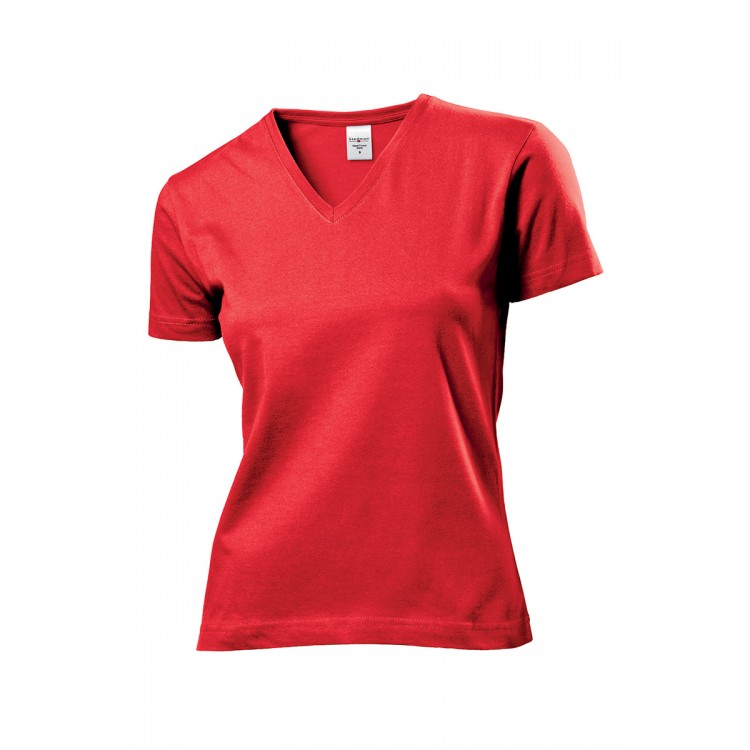 T-shirt femme STEDMAN mod. Col en V classique