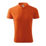 Polo da uomo in Piqué 65% cotone 35% poliestere, grammatura 200 g/m², colletto e bordo manica a nervature