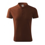 Polo da uomo in Piqué 65% cotone 35% poliestere, grammatura 200 g/m², colletto e bordo manica a nervature