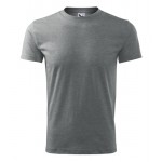 T-shirt da uomo in cotone 145 g/m², bordo collo sottile, rinforzo spalla a spalla, linea tubolare