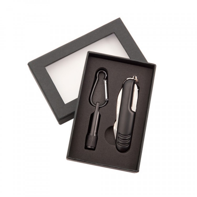 Torch and pocket knife set