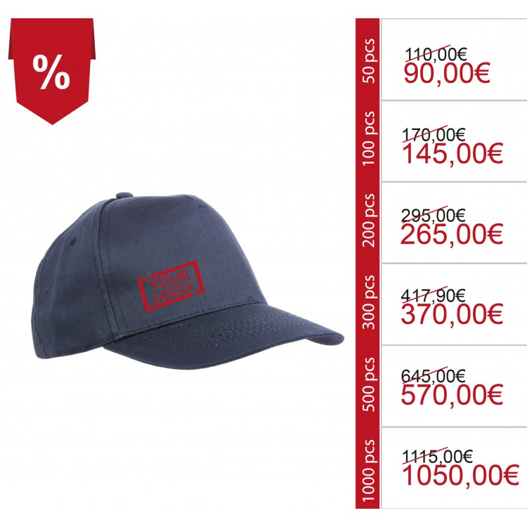 Gorras personalizadas de algodón con velcro para eventos promocionales