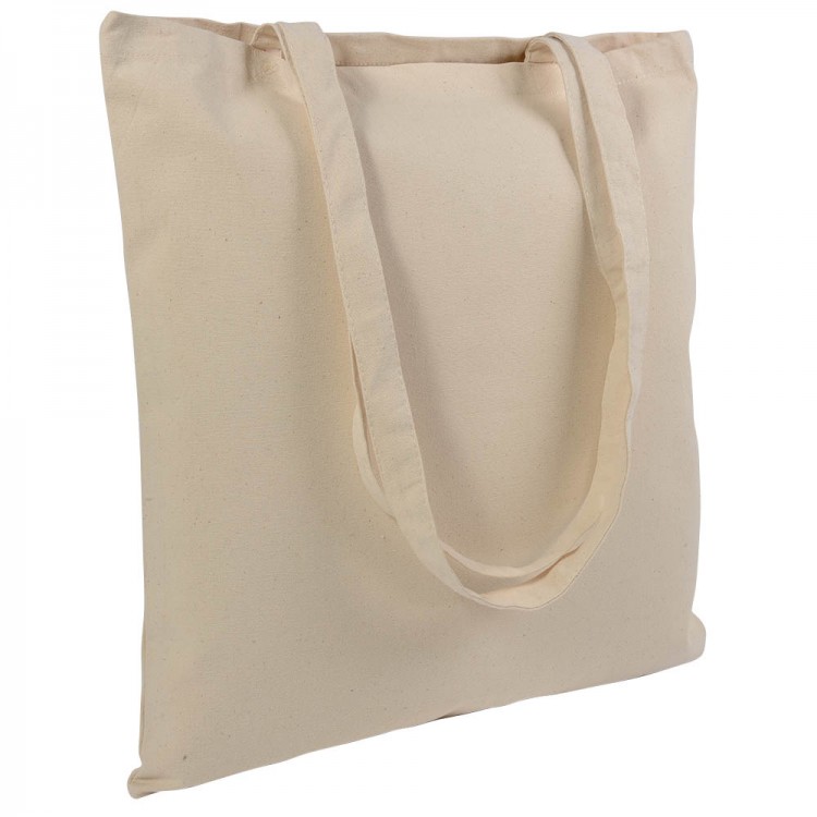 Shopper in canvas con manici lunghi