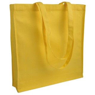 Coloured canvas bag with gussets