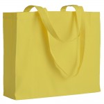 Shopper in cotone colorato con soffietti