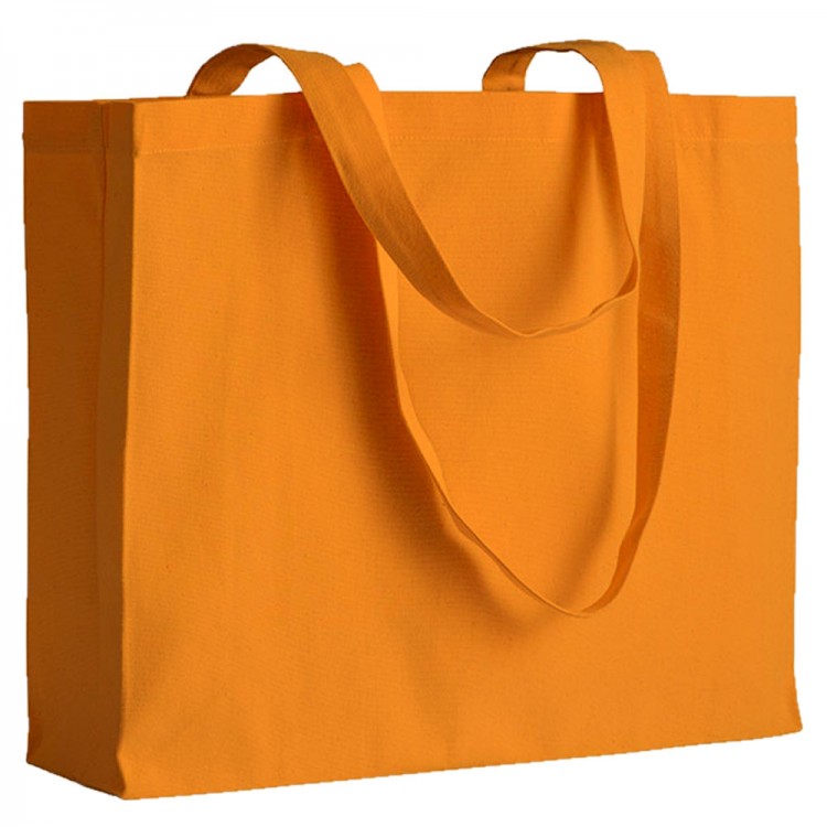 Shopper in cotone colorato con soffietti