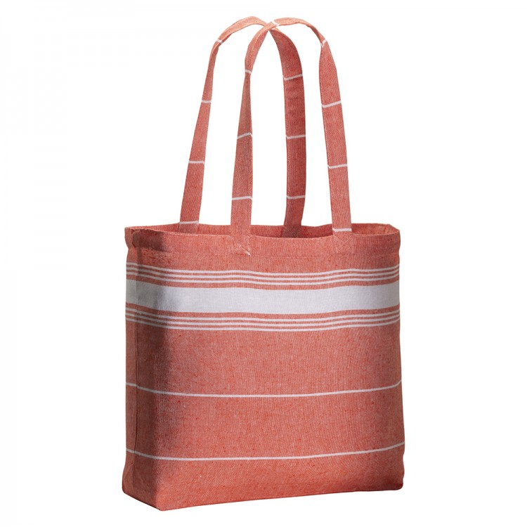 Shopper in cotone naturale con soffietti