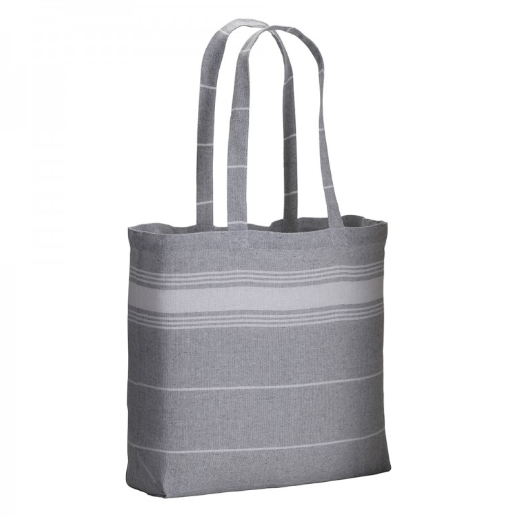 Shopper in cotone naturale con soffietti