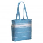 Shopper in cotone naturale con soffietti