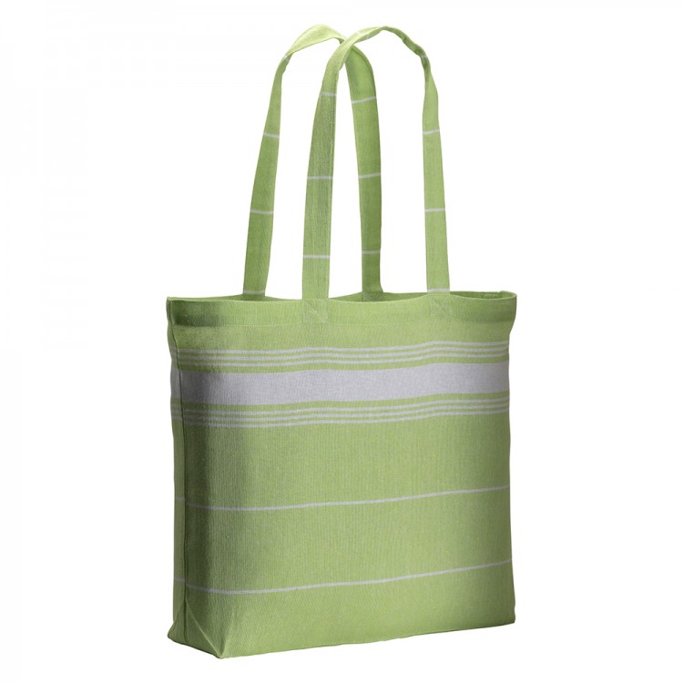 Shopper in cotone naturale con soffietti