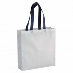 Non-woven bag with colored handles