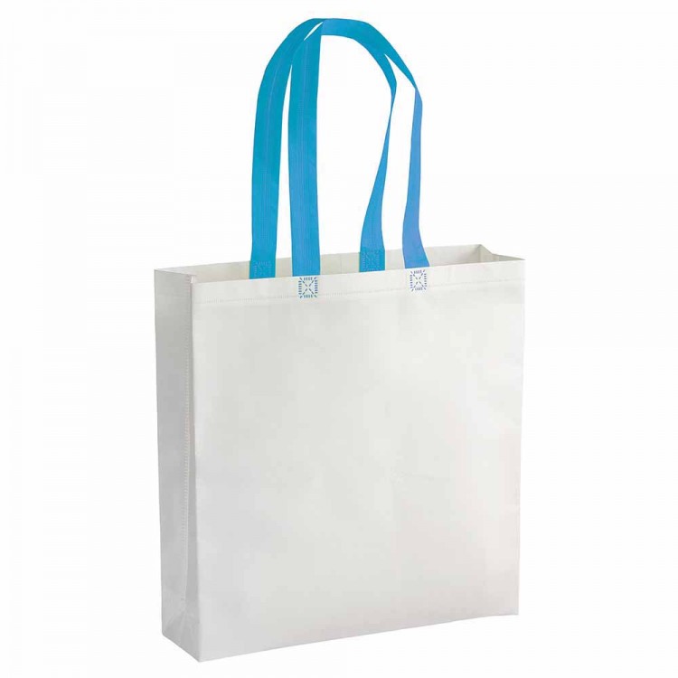 Non-woven bag with colored handles