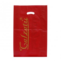 Die cut handle plastic bags