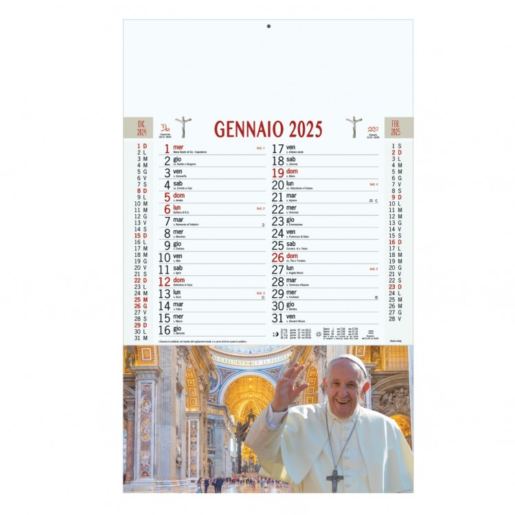 Calendario Papa Francesco