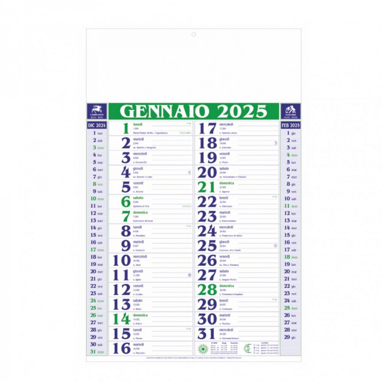 Calendario Holandés "Gigante