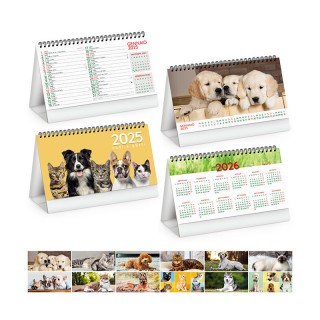 Calendario de escritorio Perros y Gatos