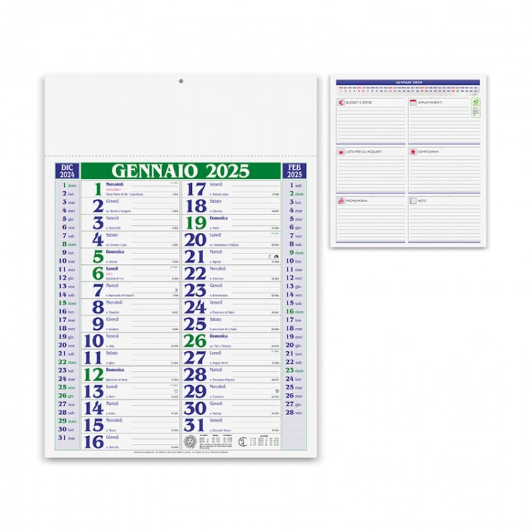 Calendario holandés “Mediano"