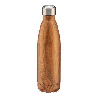 500 ml water bottle with wood effect