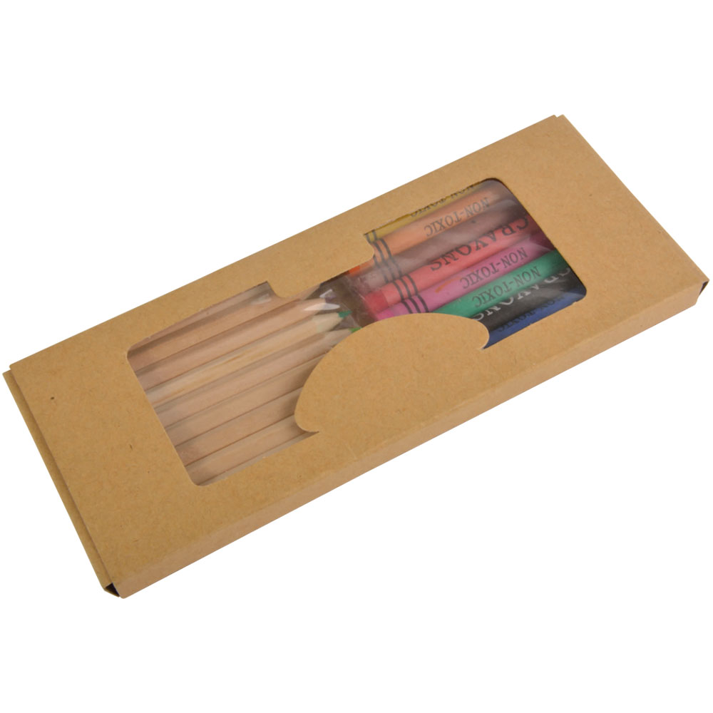 Coloured pencils and crayons set - 14814