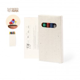 Coffret de crayons avec papier semence