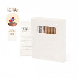 Coffret de crayons avec papier semence