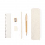 Writing set made of wheat fibre