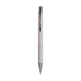 Snap-on pen in rubberized aluminum