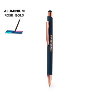 Stylo tactile en aluminium caoutchouté