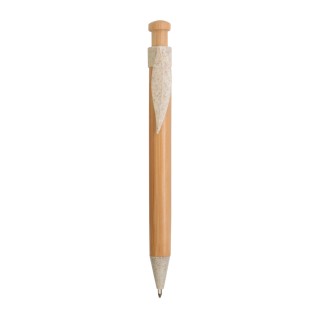 Pen made of wood and wheat straw