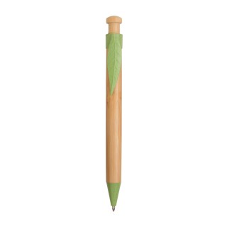 Pen made of wood and wheat straw