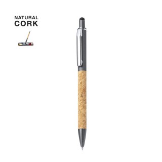 Aluminium and cork touch pen