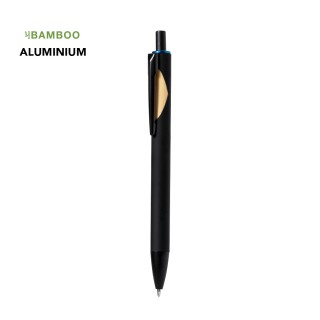 Aluminium and bamboo pen