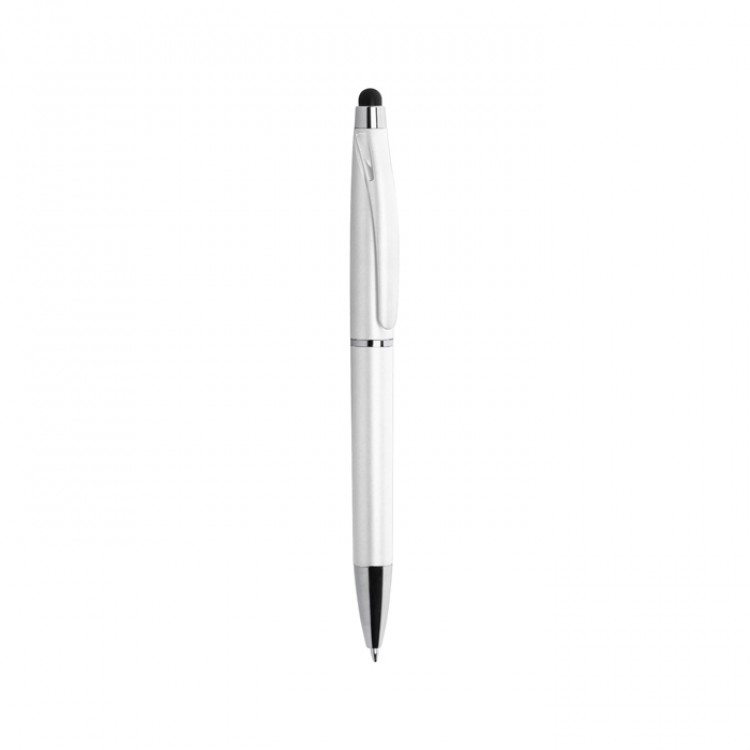 Ballpoint pen with touch screen rubber