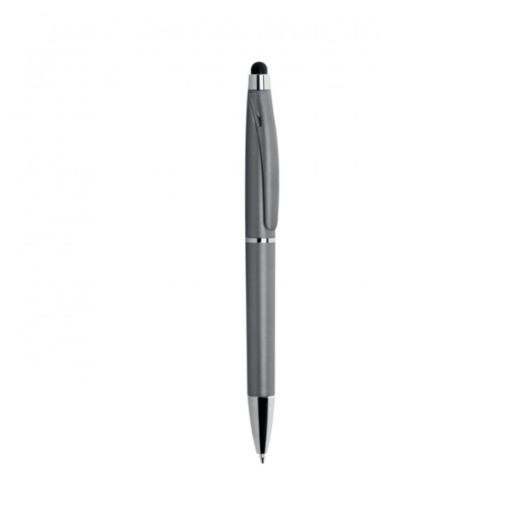 Ballpoint pen with touch screen rubber