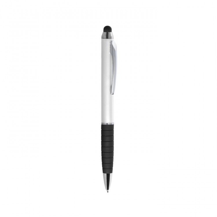 Ballpoint pen with rubber pad for touch screen