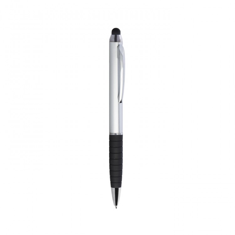 Ballpoint pen with rubber pad for touch screen