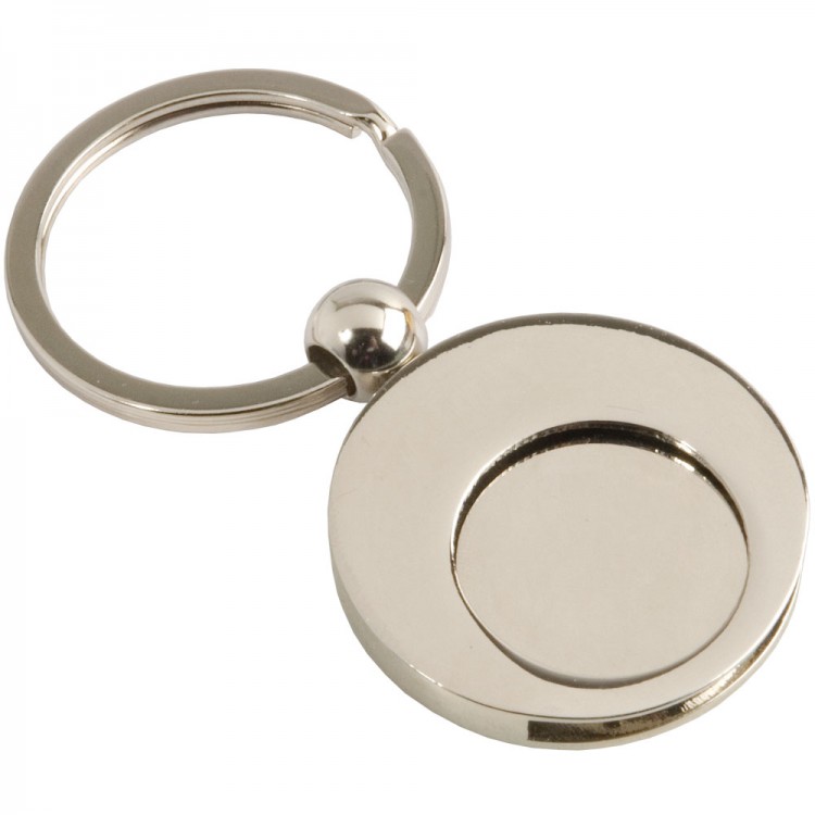 Metal keyring with token