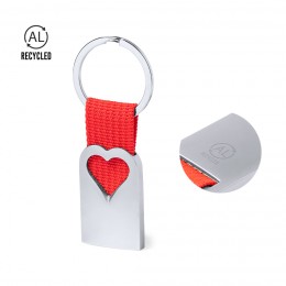 Aluminium heart key ring