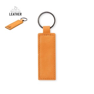 Recycled leather keyring