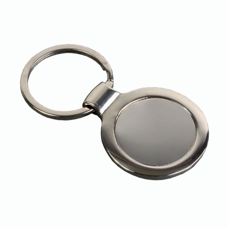 Round metal keyring